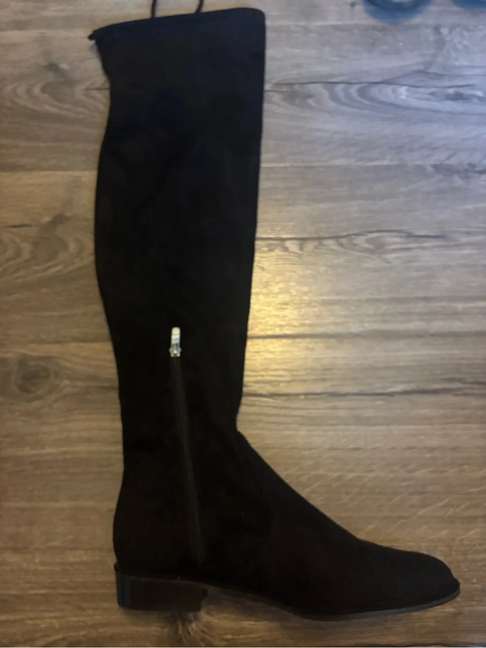 Marc Fisher Black Over-The-Knee Stretch Suede Boots